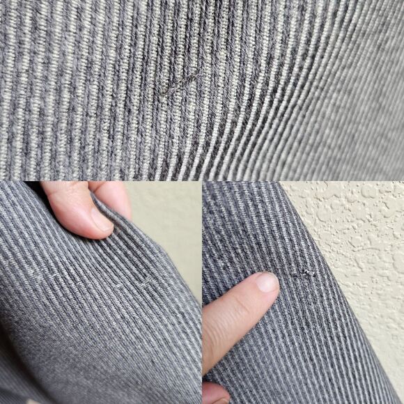 Vintage Gucci Wool Pleated Midi Skirt 1970s Gray Striped Pockets US 8 IT 44, COA - Picture 6 of 12